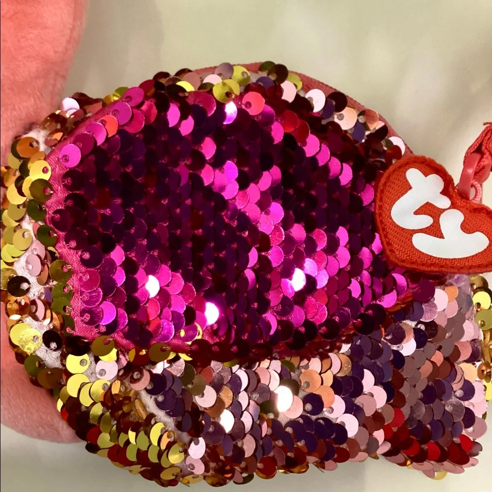 TY Pink Flamingo Change Purse - Picture 8 of 8